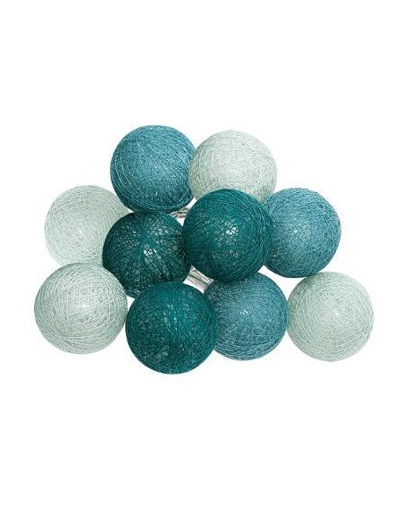 116415y-guirlande led pile 10 boules "palm" d.6