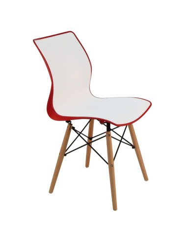 chaise maja rouge/blanc