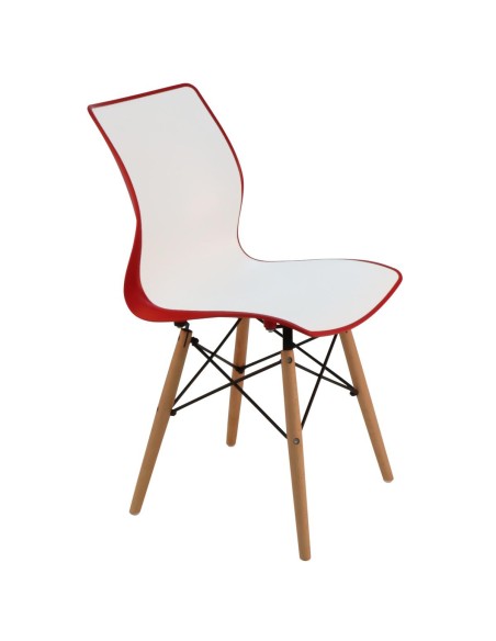 chaise maja rouge/blanc