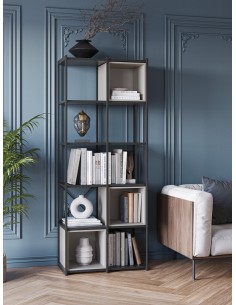 18093 - etagere anya 70cm noir box créme