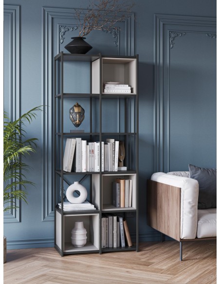 18093 - etagere anya 70cm noir box créme