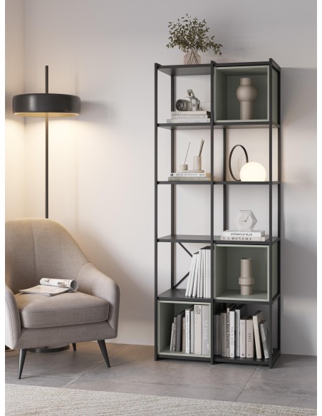 18095 - etagere anya 70cm noir box vert