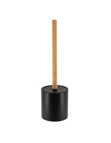 brosse wc noir tige bambou - noir/bambou