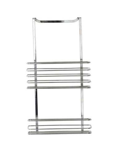 690899 - serviteur paroi de douche acier inoxydable 2 paniers - chrome