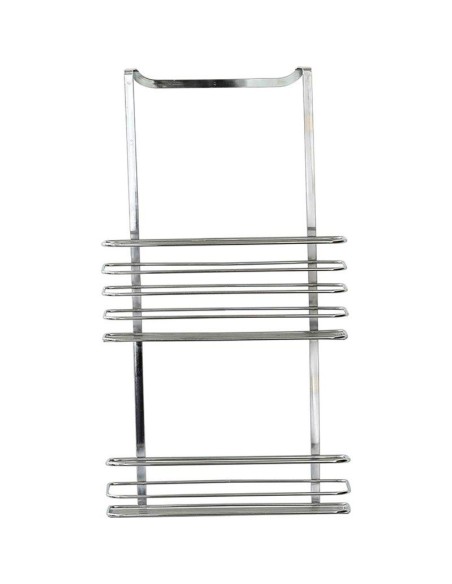 690899 - serviteur paroi de douche acier inoxydable 2 paniers - chrome