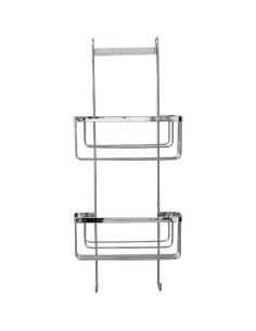 690999 - serviteur paroi de douche acier inoxydable 2 paniers + 2 crochets - chr
