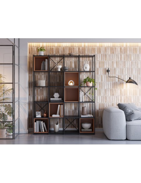 18091 - etagere anya 36cm noir box créme