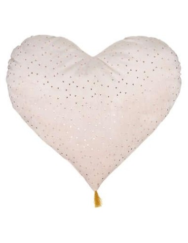 174334a - coussin forme coeur rose pomp