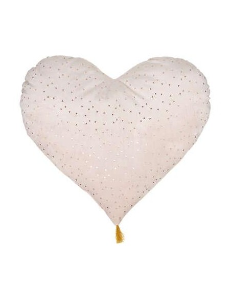 174334a - coussin forme coeur rose pomp