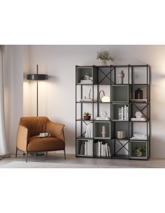 18092 - etagere anya 36cm noir box terracotta