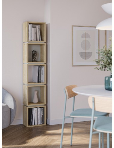 18276 - etagere lofty chéne/terracotta 2 étagéres