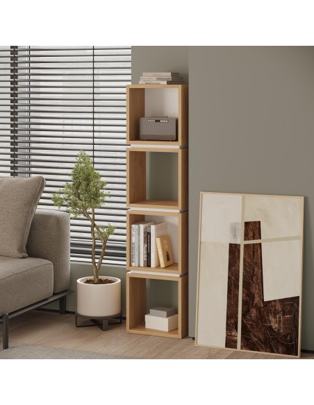 18277 - etagere lofty chene/vert 2 étagéres