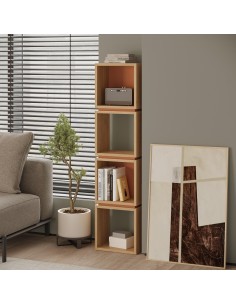 18272 - etagere lofty chéne/blanc 3 étagéres