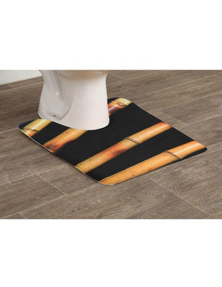 tapis contour wc microfibre imprime 45x50 cm - bath time