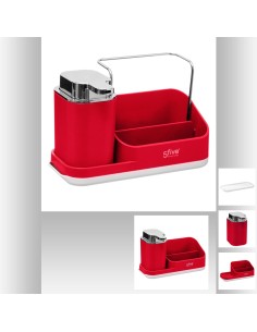 distri savon 4en1 0,3l rou neo L. 21,5 x P. 9 x H. 14 cm