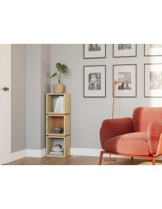 18274 - etagere lofty chene/vert 3 étagéres