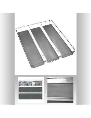 146503 - range ustensile pet 3comp ts L. 32 x P. 40 x H. 4,7 cm