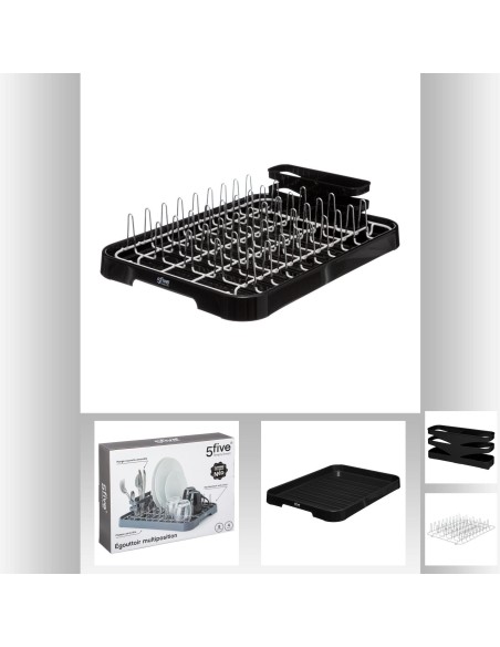 169132a - egouttoir 1niv pp+met noir neo L. 42 x P. 31 x H. 10,5 cm