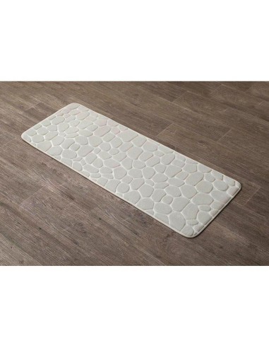7743161 - tapis memoire de forme microfibre galet 45x120 cm - naturel