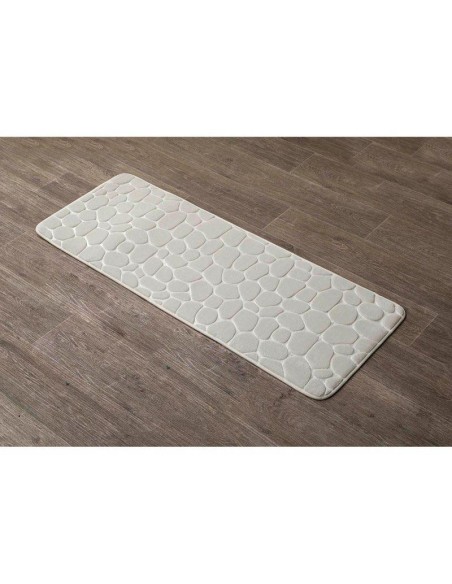 7743161 - tapis memoire de forme microfibre galet 45x120 cm - naturel