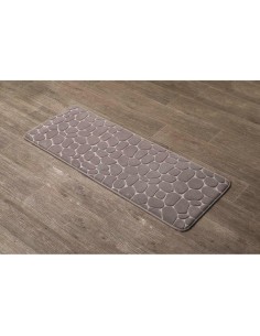 7743165 - tapis memoire de forme microfibre galet 45x120 cm - taupe