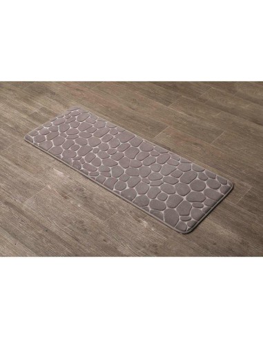 7743165 - tapis memoire de forme microfibre galet 45x120 cm - taupe