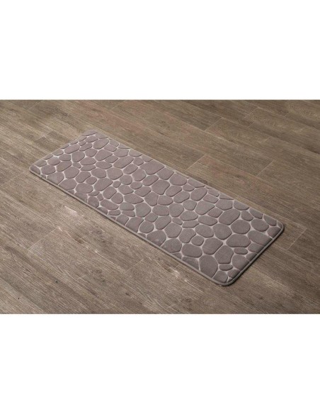 7743165 - tapis memoire de forme microfibre galet 45x120 cm - taupe