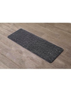 7743181 - tapis memoire de forme microfibre galet 45x120 cm - gris fonce