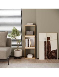 18271 - etagere lofty chene/vert 4 étagéres