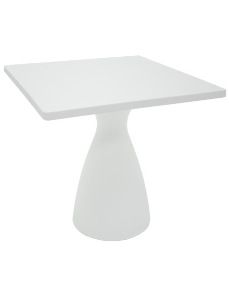 table square flut blanc