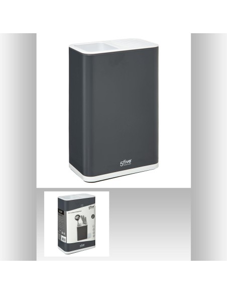 pot ust/couteau abs gris neo L. 16,5 x P. 10 x H. 24 cm