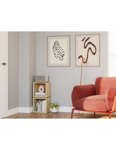 18100 - etagere lofty chéne/vert 5 étagéres