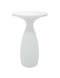 table haute flute blanche