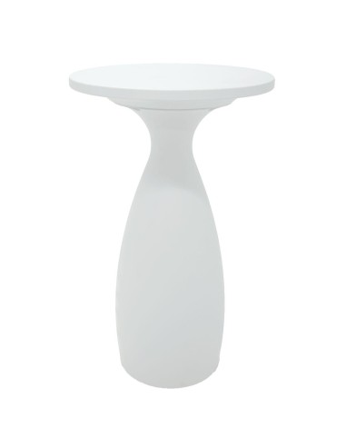 table haute flute blanche