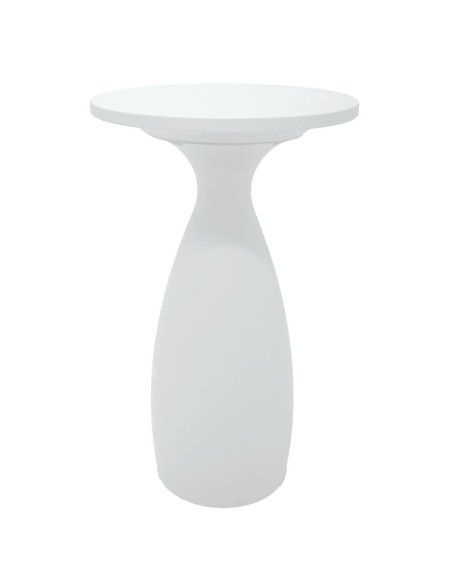 table haute flute blanche