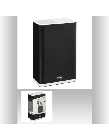 pot ust/couteau abs noir neo L. 16,5 x P. 10 x H. 24 cm