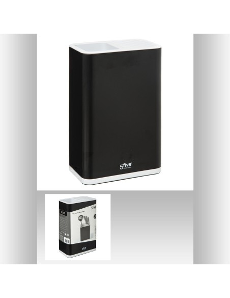 pot ust/couteau abs noir neo L. 16,5 x P. 10 x H. 24 cm