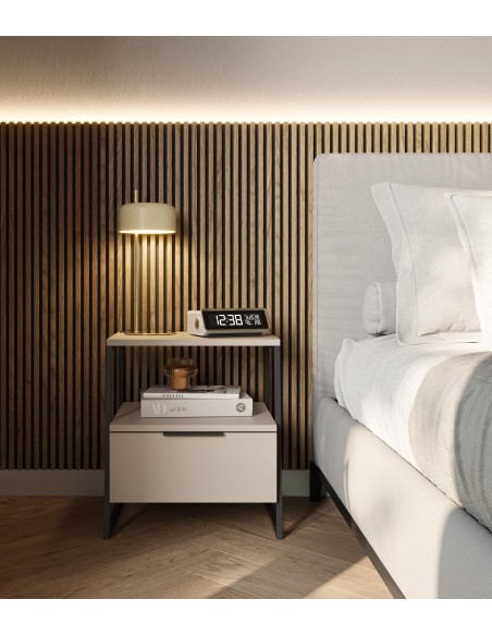 18101 - chevet velia créme/noir