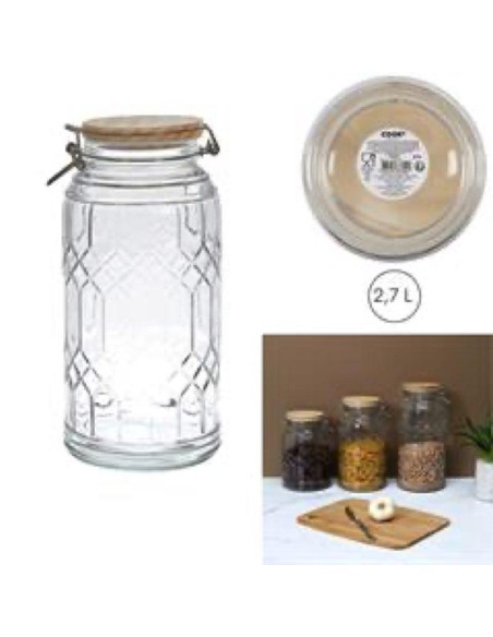 ka5507 - bocal de conservation couvercle bambou 2.7l m8 a1/m8