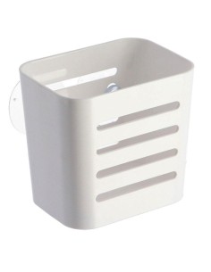 9213100 - panier rectangulaire pm ps sur ventouses - blanc