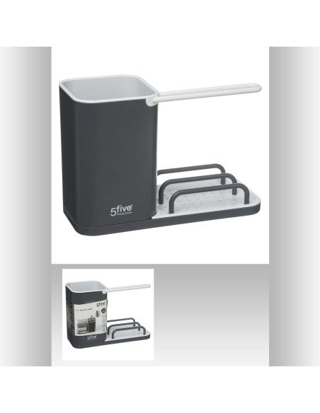 202008 - orga evier 4en1 gris neo L. 21 x P. 9 x H. 14,6 cm