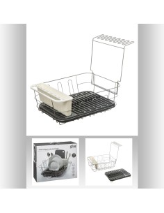 202012 - egouttoir 1niv abs+met gris L. 44 x P. 38 x H. 16,5 cm