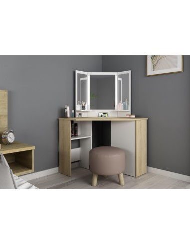 1745 - coiffeuse chic chéne blanc