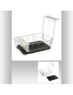 202013 - egouttoir 1niv abs+met noir L. 44 x P. 38 x H. 16,5 cm