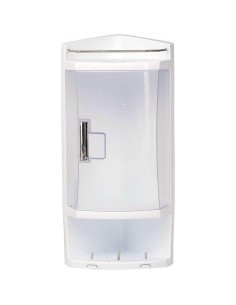 etagere d'angle 3 niveaux 1 porte 2 crochets pp + abs + acier inoxydable - blanc