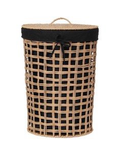 8415710402 - paniere a linge mm papier ajoure tresse forme ronde evasee 55x40 cm