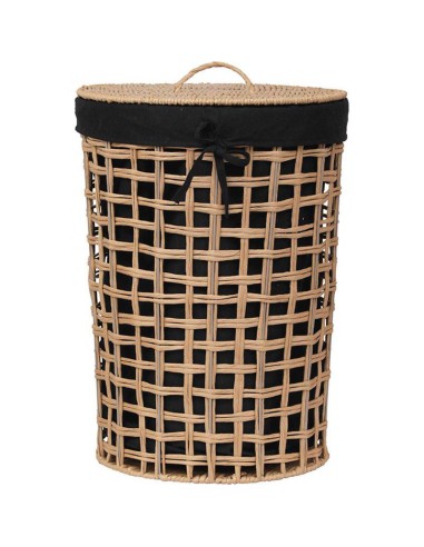 8415710402 - paniere a linge mm papier ajoure tresse forme ronde evasee 55x40 cm