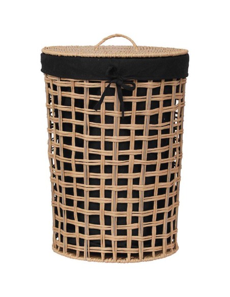 8415710402 - paniere a linge mm papier ajoure tresse forme ronde evasee 55x40 cm