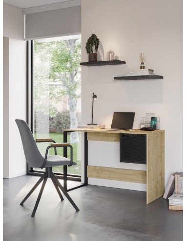 18461 - bureau nela 1p chéne/noir