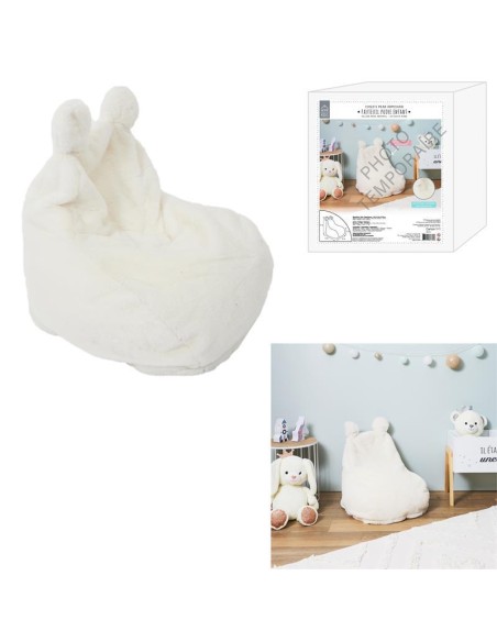 fauteuil poire enfant ted imitation fourrure m1 a1/m1